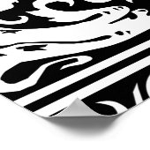 Letter V Medieval Monogram  Initiaal Poster (Hoek)