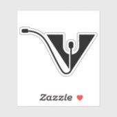 Letter V met Muis Sticker (Vel)
