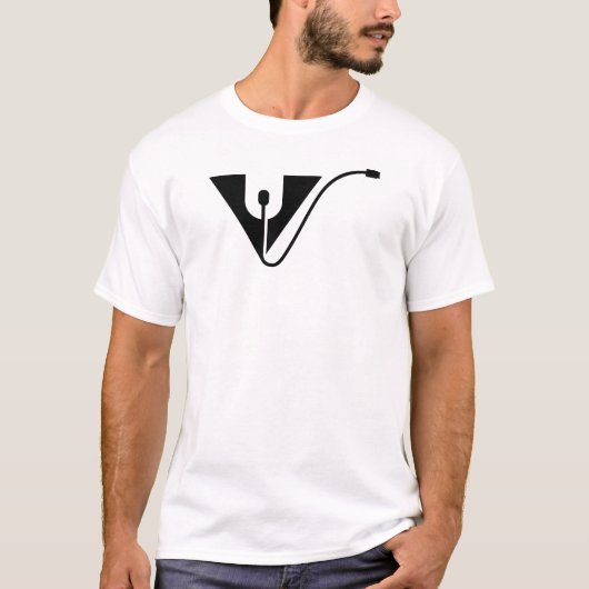 Letter V met Muis T-shirt (Voorkant)
