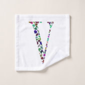 Letter V Monogram Bad Handdoek (Wasdoekje)