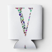 Letter V Monogram Blikjeskoeler (Achterkant)