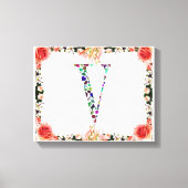 Letter V Monogram Canvas Afdruk (Voorkant)