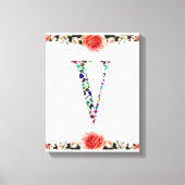 Letter V Monogram Canvas Afdruk (Voorkant)