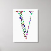 Letter V Monogram Canvas Afdruk (Voorkant)