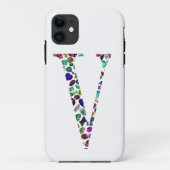Letter V Monogram Case-Mate iPhone Case (Achterkant)
