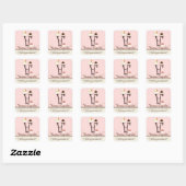 Letter V Monogram Cupcake Logo Zakelijke Stickers (Vel)