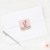 Letter V Monogram Cupcake Logo Zakelijke Stickers (Envelop)