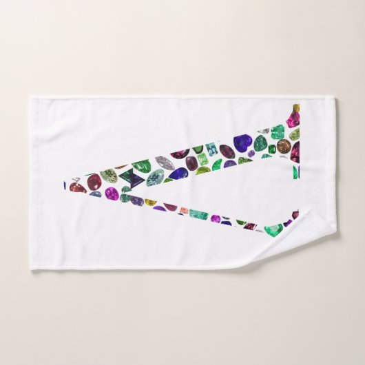 Letter V Monogram Handdoek (Handdoek)