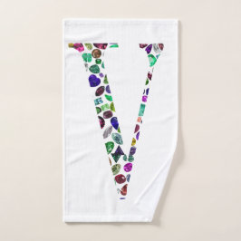 Letter V Monogram Handdoek