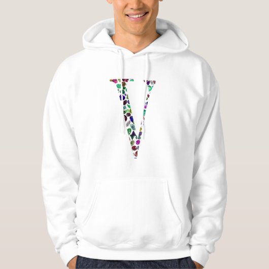 Letter V Monogram Hoodie (Voorkant)