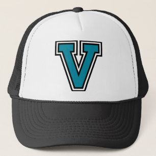 Letter "V" Monogram Initiaal Trucker Pet