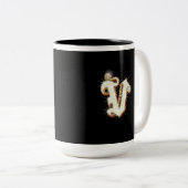 Letter V Monogram Mok (Voorkant rechts)