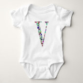 Letter V Monogram Romper (Voorkant)