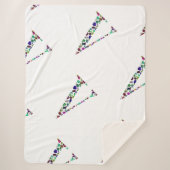 Letter V Monogram Sherpa Deken (Voorkant)