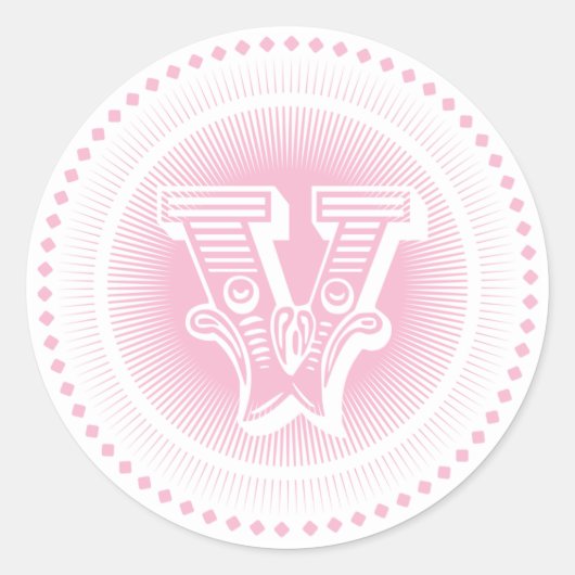 Letter V Monogram Stickers (Voorkant)