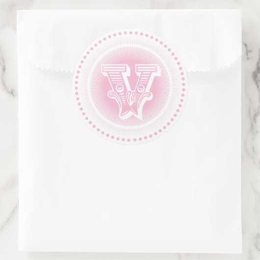 Letter V Monogram Stickers (Tas)
