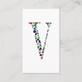 Letter V Monogram Visitekaartje (Voorkant)
