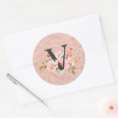 Letter V Ronde Sticker (Envelop)
