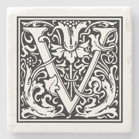 letter "V" Stenen Onderzetter (Voorkant)