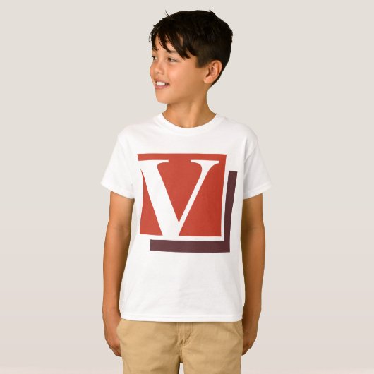 Letter V T-shirt (Voorkant volledig)