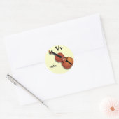 Letter V viool Stickers (Envelop)