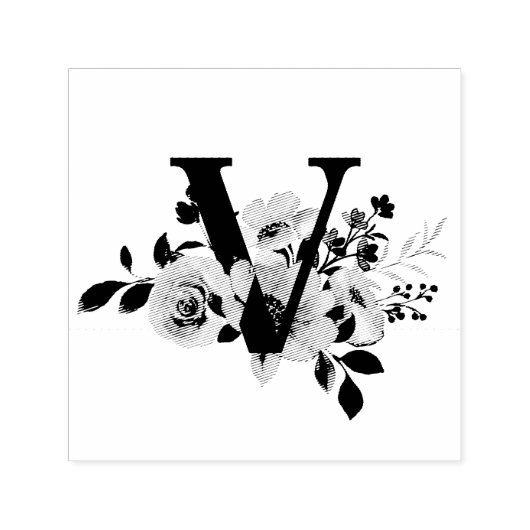 Letter V Zelfinktende Stempel (Design)