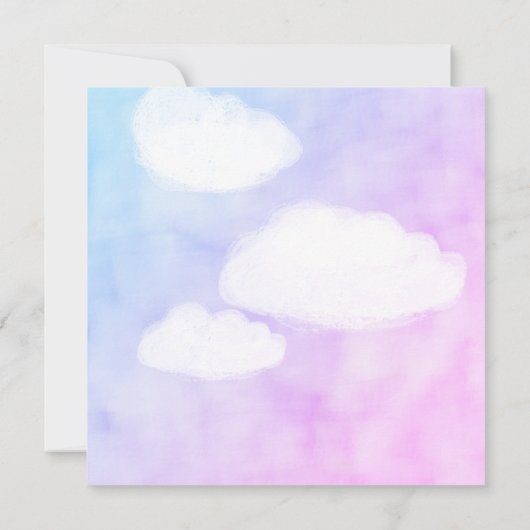 Letter van Cloud 9 Humoureuze Casual bruiloft Bedankkaart (Achterkant)