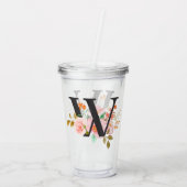 Letter W Acryl Drinkbeker (Achterkant)