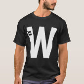 Letter W Alphabet Initiaal Monogram T-shirt (Voorkant)