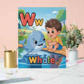 Letter W Alphabet Poster – W is for Whale (Huwelijk)