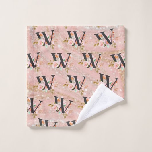 Letter W Bad Handdoek (Wasdoekje)