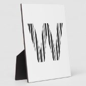 LETTER W BAR CODE Eerste Initiaal Barcodepatroon Fotoplaat (Zijkant)