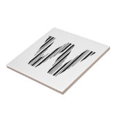 LETTER W BAR CODE Eerste Initiaal Barcodepatroon Tegeltje (Zijkant)