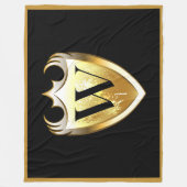 Letter W Capital Alphabet Fleece Deken (Voorkant)