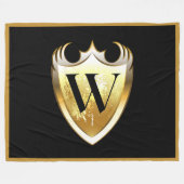 Letter W Capital Alphabet Fleece Deken (Voorkant (Horizontaal))