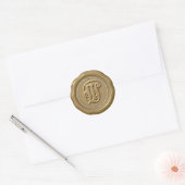 *~* Letter W Diamond Circle GOUDEN Wax Seal Sticke Ronde Sticker (Envelop)