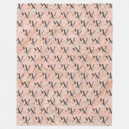 Letter W Fleece Deken