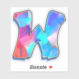 Letter W_ Graffiti alfabet letters Sticker