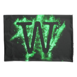 Letter W Groen Hoofdstedelijk Alfabet Kussensloop