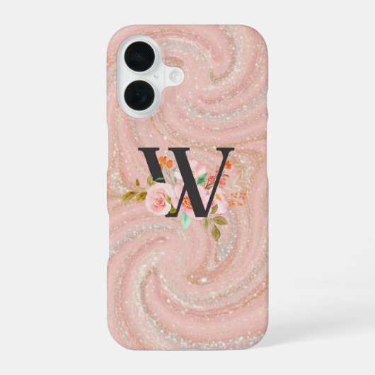 Letter W iPhone 16 Hoesje (Achterkant)