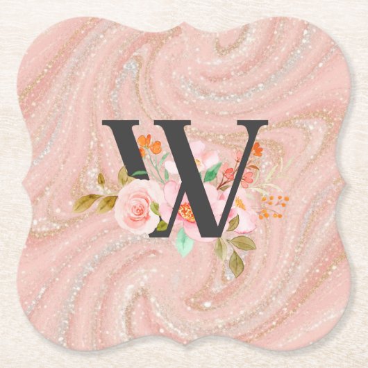 Letter W Kartonnen Onderzetters (Voorkant)