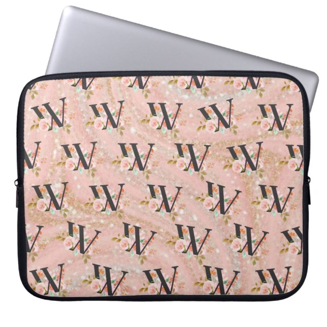 Letter W Laptop Sleeve (Voorkant)