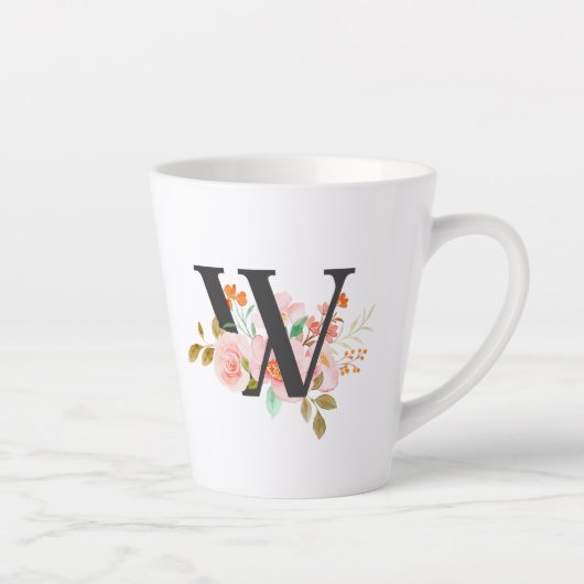 Letter W Latte Mok (Rechts)