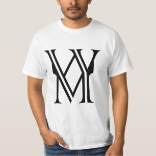 Letter W&M (wit levend materiaal) T-Shirt
