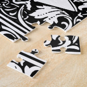 Letter W Medieval Monogram Initiaal Legpuzzel (Zijkant)