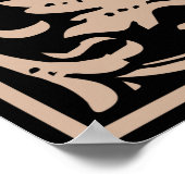 Letter W Medieval Monogram  Initiaal Poster (Hoek)