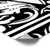 Letter W Medieval Monogram  Initiaal Poster (Hoek)