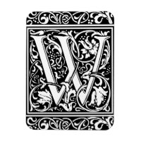 Letter W Middeleeuwse Monogram Art Nouveau