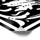 Letter W Middeleeuwse Monogram Art Nouveau Poster (Hoek)