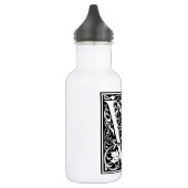 Letter W Middeleeuwse Monogram Art Nouveau Waterfles (Links)